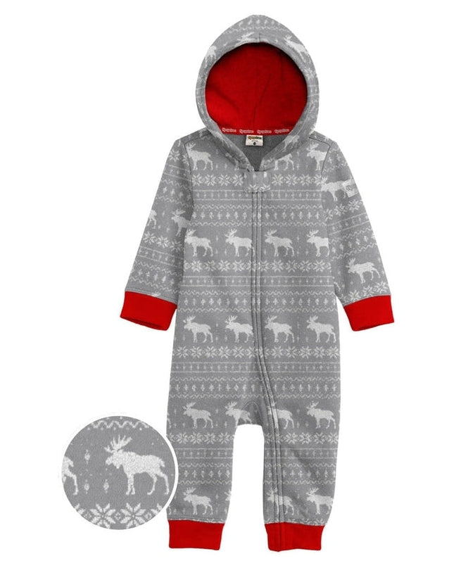 Baby Girl's Grey Moose Jumpsuit