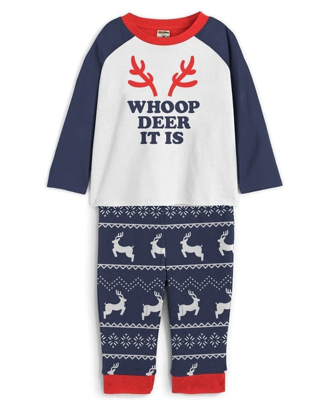 Baby Boy's Whoop Deer It Is Crew Neck Pajama Set
