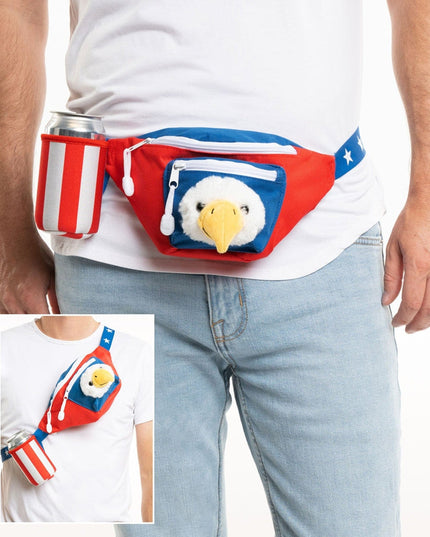 Bald Eagle Fanny Pack with Drink Holder
