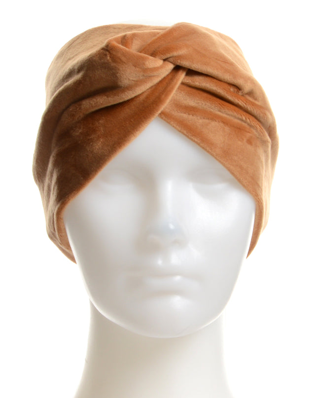 Camel Velvet Headband