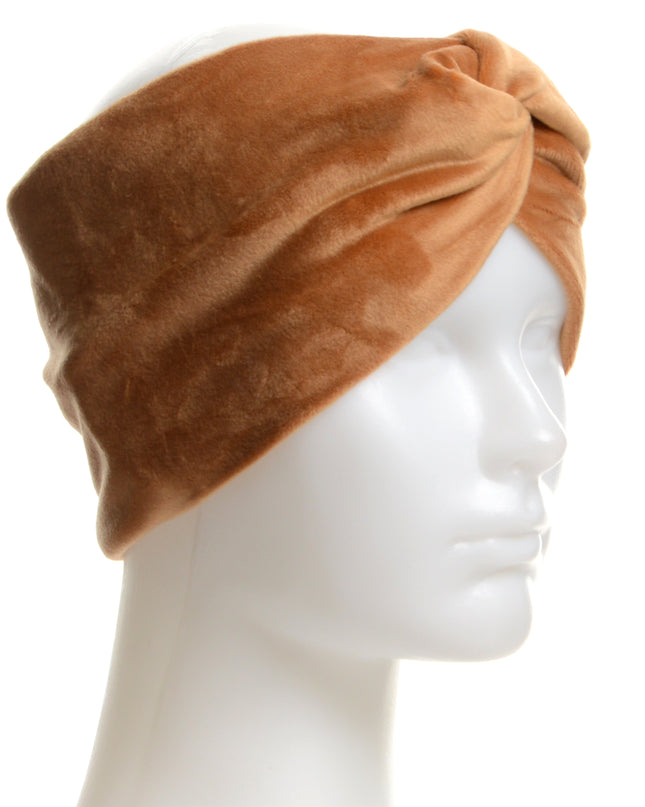 Camel Velvet Headband
