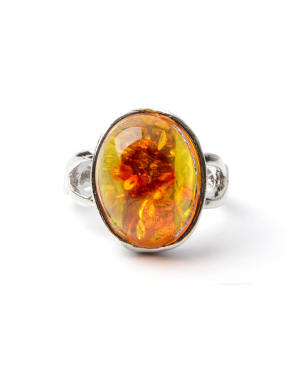 Boho Amber Ring