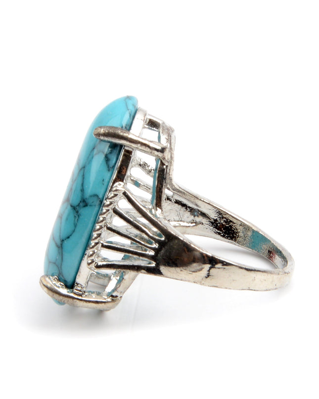 Blue Boho Ring with Elegant Design