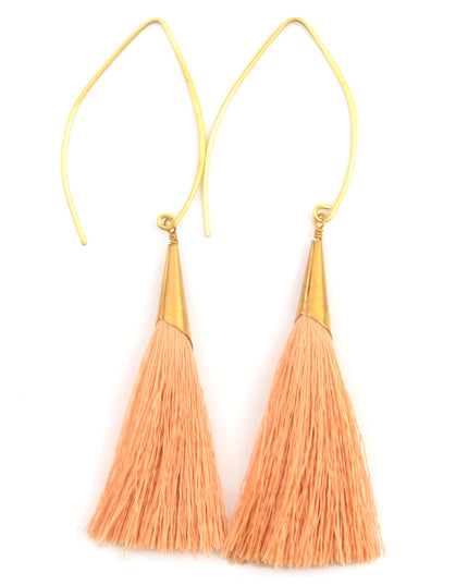 Brown Tassel Earrings Christmas Accessory