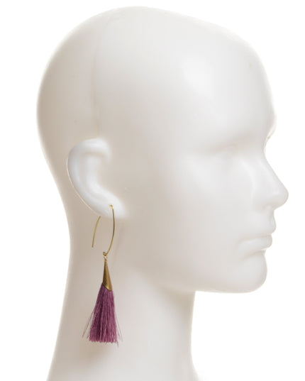 Purple Tassel Earrings for Christmas