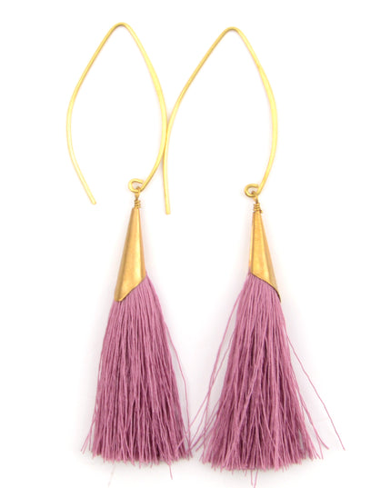 Purple Tassel Earrings for Christmas