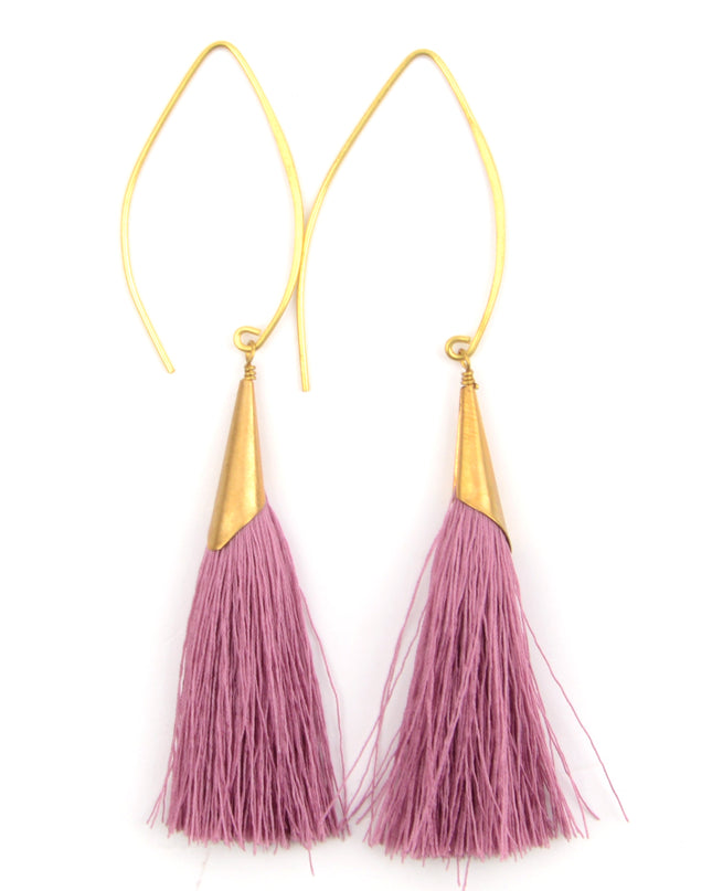Purple Tassel Earrings for Christmas