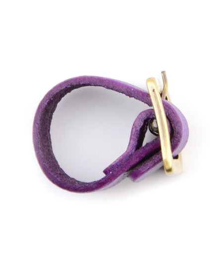 Purple Leather Ring