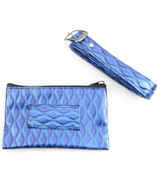Blue Quilted Belt Bag for Kids and Adults