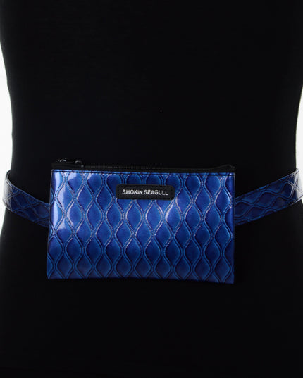 Blue Quilted Belt Bag for Kids and Adults