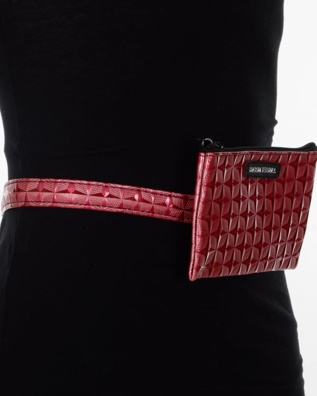 Trendy Pink Geo Belt Bag for All