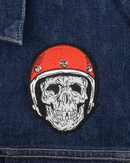 Iron-On Patch - Skull with Helmet