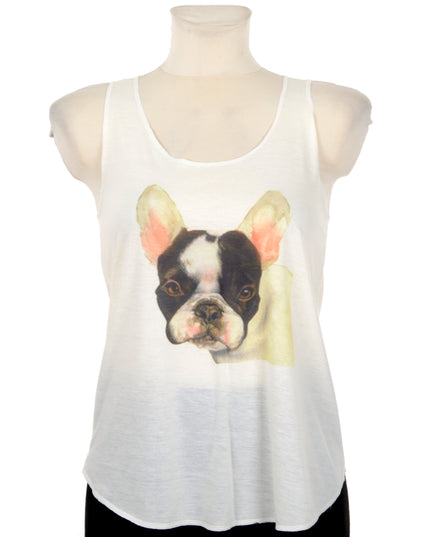 French Bulldog Graphic Sleeveless Top