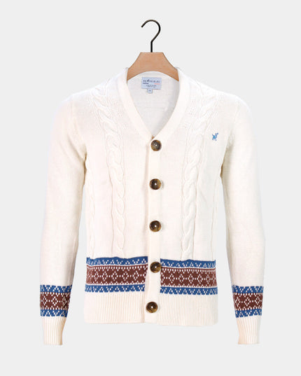 Men's Alpine Cardigan in Organic Cotton for the Holidays