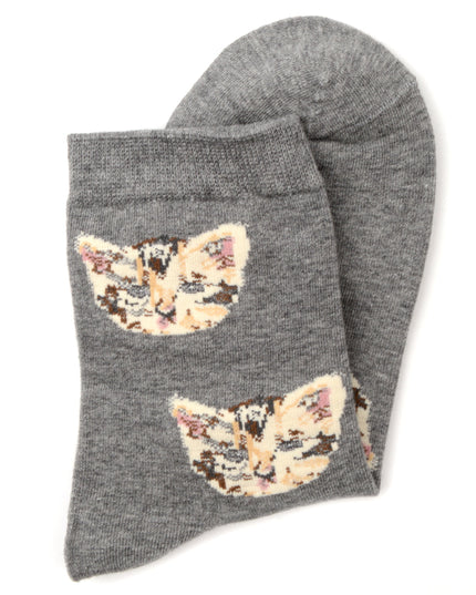 Cat Socks - Zokni Grey Design