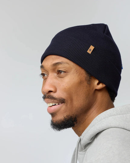 Fjallraven Classic Knit Hat in Dark Navy Blue