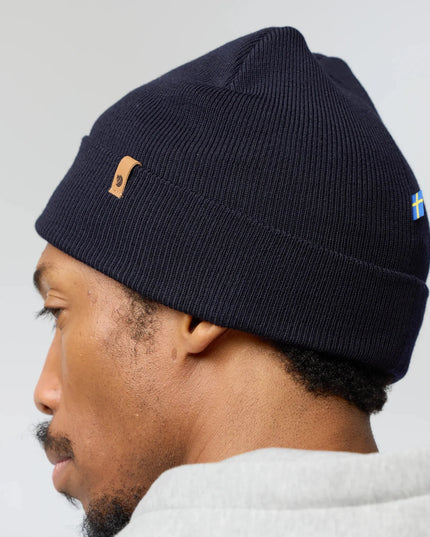 Fjallraven Classic Knit Hat in Dark Navy Blue