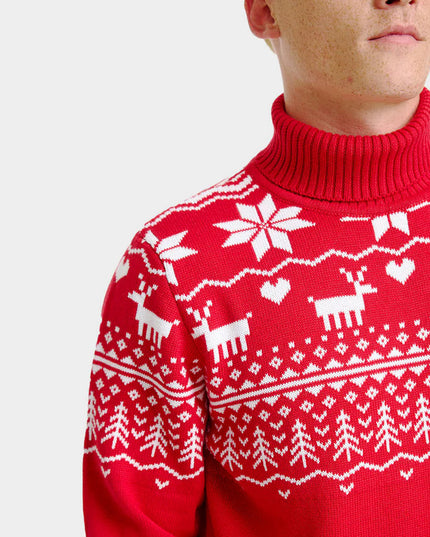 Men's Turtleneck "Greenlandish" Organic Cotton Christmas Sweater