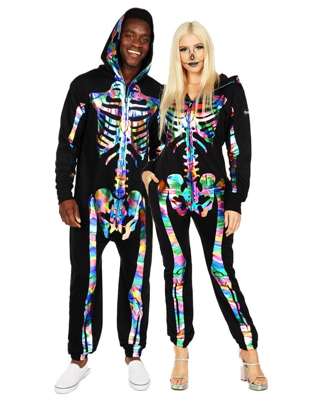 Iridescent Skeleton Couples Costumes