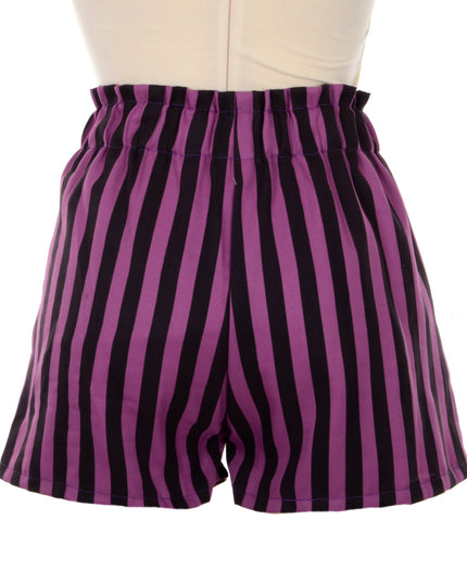 Purple Striped Shorts