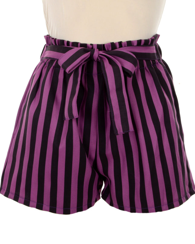 Purple Striped Shorts