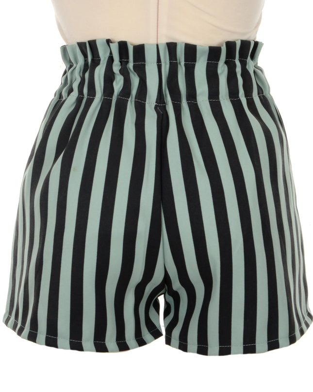 Striped Shorts - Green