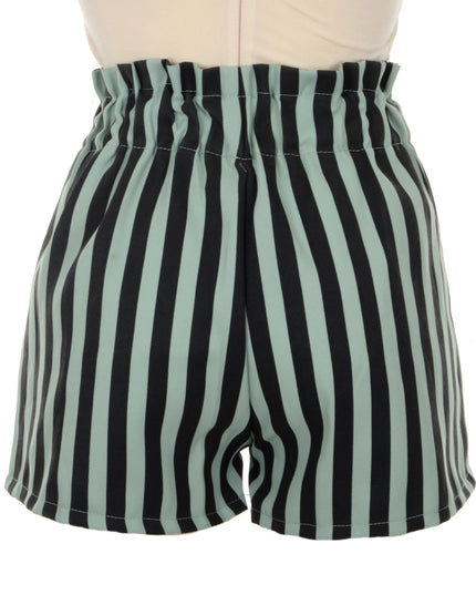Green Striped Shorts