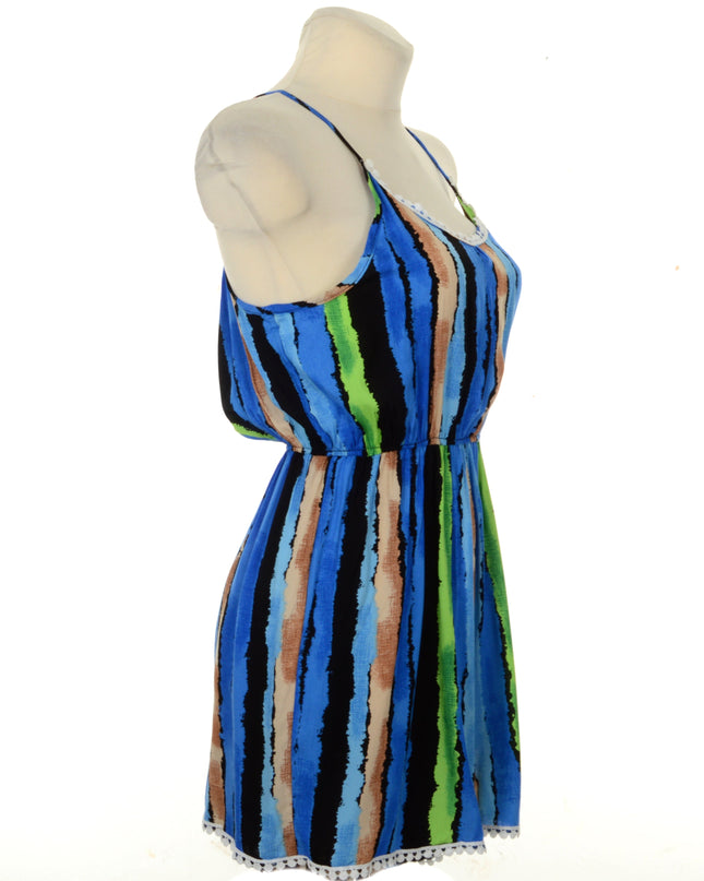 Blue Striped Romper