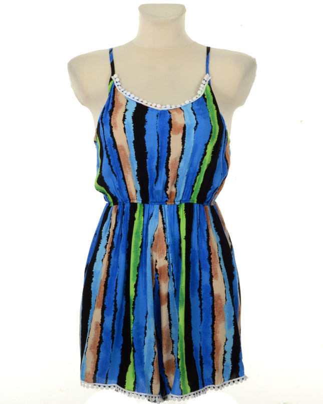 Blue Striped Romper