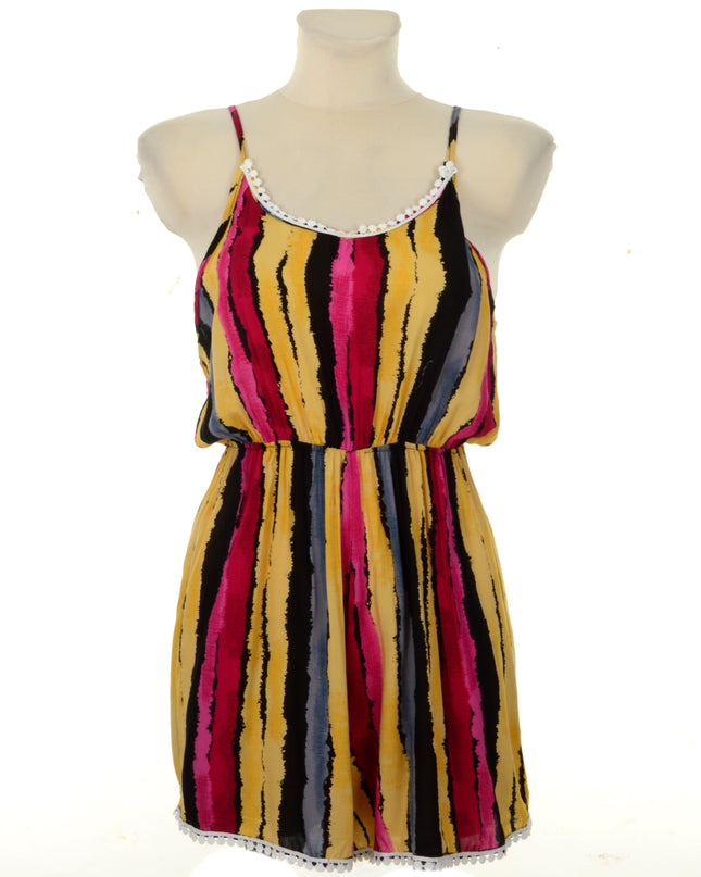Pink Striped Romper