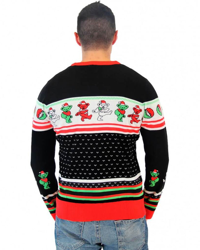 Grateful Dead Dancing Bears Tacky Ugly Christmas Sweater