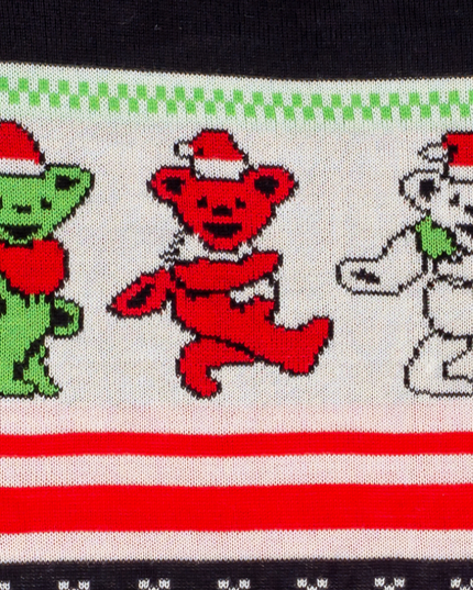 Grateful Dead Dancing Bears Tacky Ugly Christmas Sweater