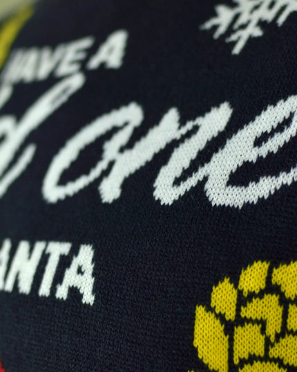 Luminous LED Christmas Sweater with Santa and Beer