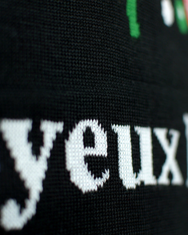 Men's Black Merry Christmas Sweater