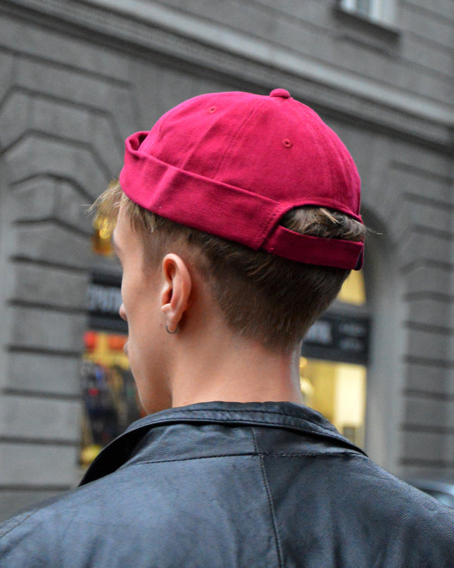 Burgundy Corduroy Docker Cap for Christmas Accessories