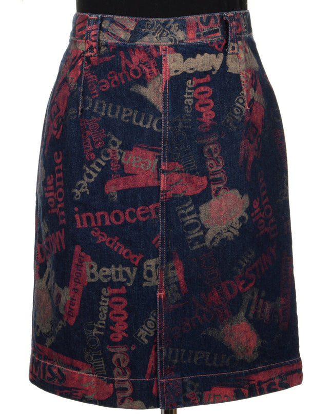 Vintage Text Skirt
