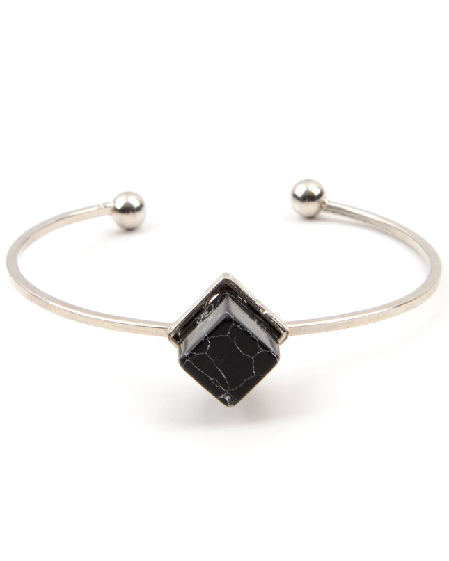 Black Cube One Stone Bracelet