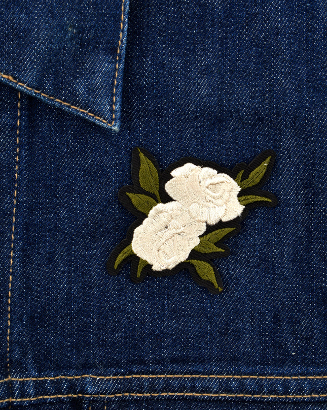 Double White Rose Patch for Easter