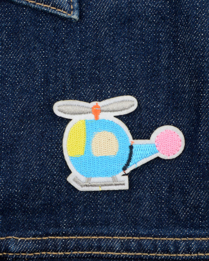 Helicopter Patch - Trendy Embroidered Accessory