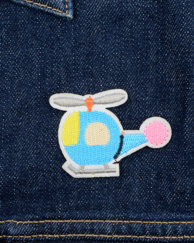 Helicopter Patch - Trendy Embroidered Accessory