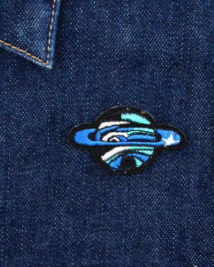 Felvarró - Blue Planet Earth Embroidery Patch
