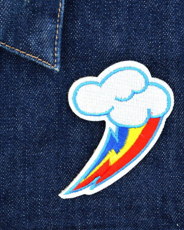 Felvarró - Colorful Cloud with Lightning Patch