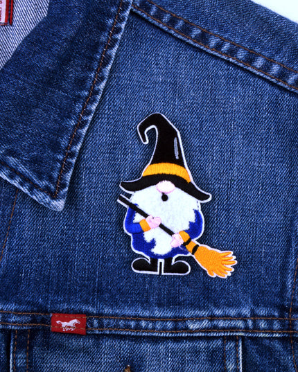 Iron-On Patch - Gnome with Broom