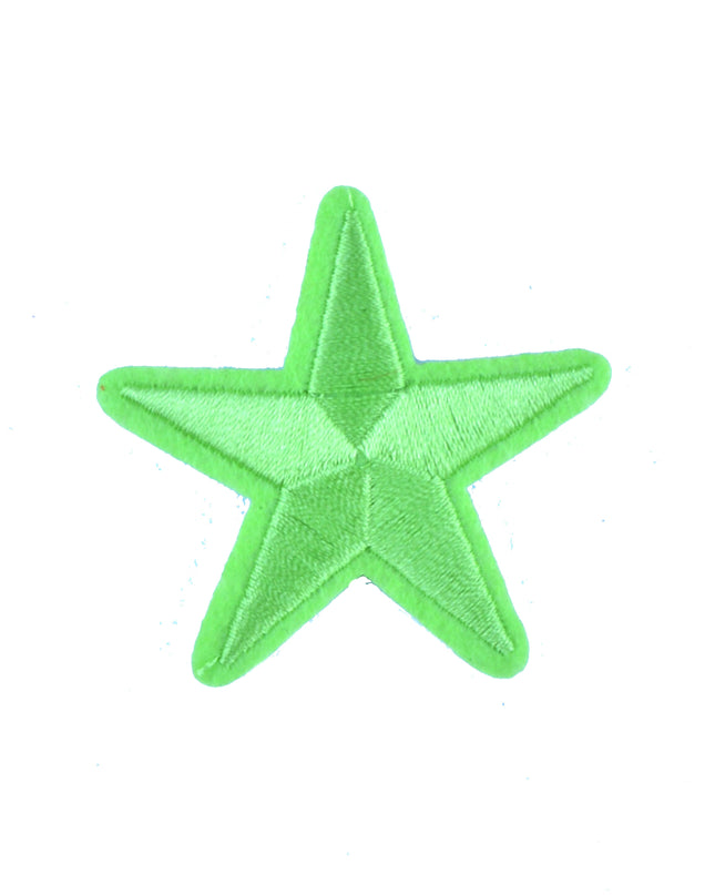 Green Star Iron-On Patch