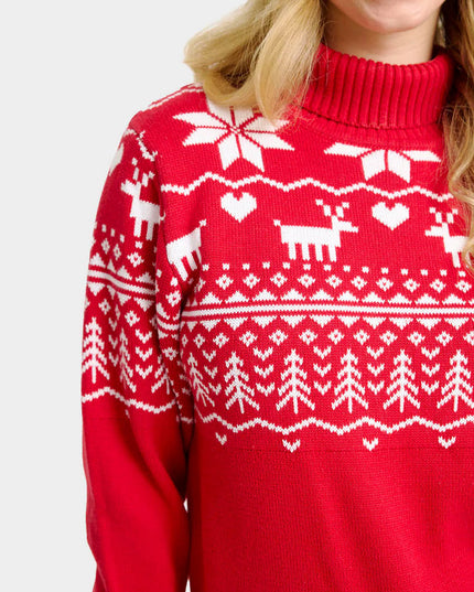 Women's Christmas Sweater "Greenlandish" with Roll Neck
