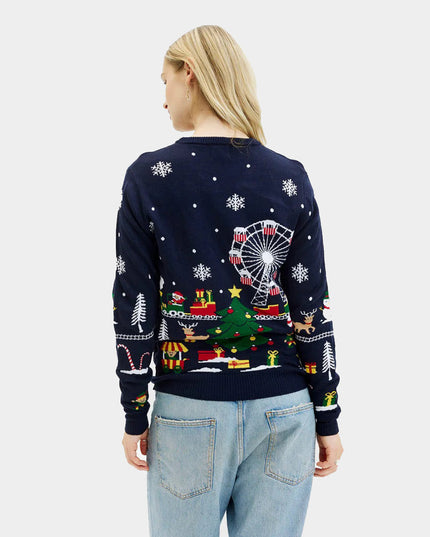 Light-Up LED Christmas Market Couple Christmas Sweater