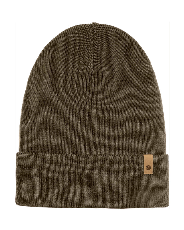 Fjallraven Classic Knit Hat in Dark Olive Green