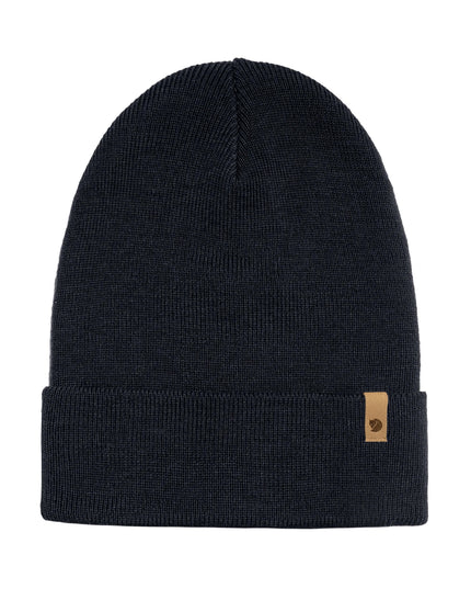 Fjallraven Classic Knit Hat in Dark Navy Blue