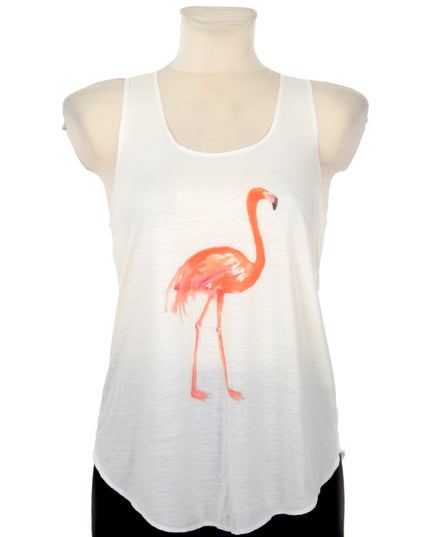 Flamingo Print Sleeveless Top
