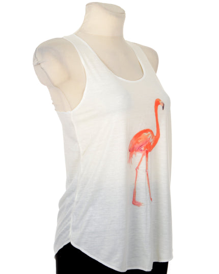Flamingo Print Sleeveless Top